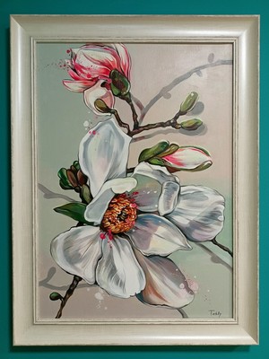 Март,<br /> Магнолия,<br /> техника: акрил, <br />размер: 50/70 см,<br /> цена: 400 лв.