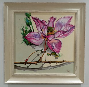 Декември,<br /> Лотос,<br /> техника: акрил, <br />размер: 40/40 см,<br /> цена: 300 лв.