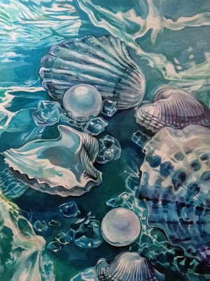 Blue<br />размер: 60/60см.<br /> техника: Акрил;