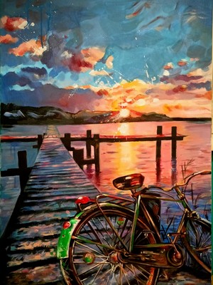 Bicycle<br />размер: 50/70см.<br /> техника: Акрил